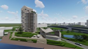 Artist Impressie Reithavendiep Groningen ontwikkeling 81 appartementen