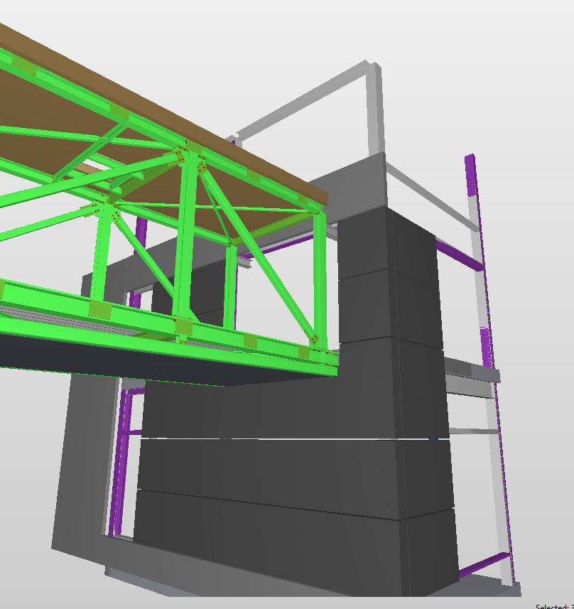 Visualisatie 3D model aansluiting brug logistieke luchtbrug mega distributiecentrum vidaXL