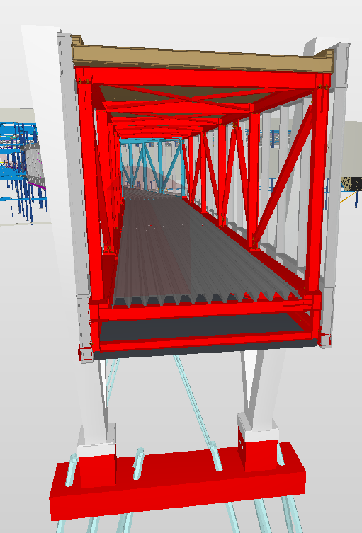 Visualisatie 3D model doorsnede logistieke luchtbrug mega distributiecentrum vidaXL