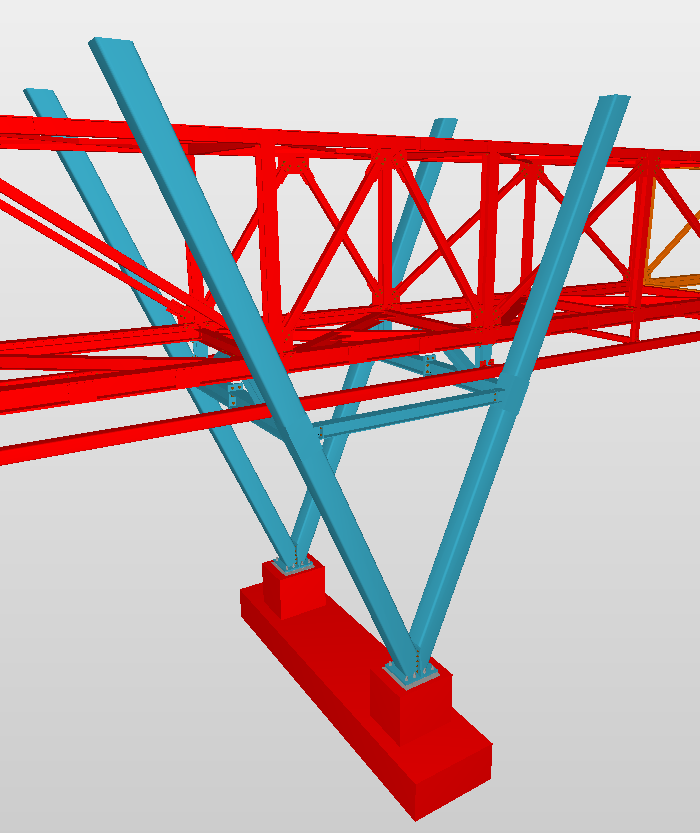 Visualisatie 3D model kolommen portaal staalconstructie logistieke luchtbrug mega distributiecentrum vidaXL