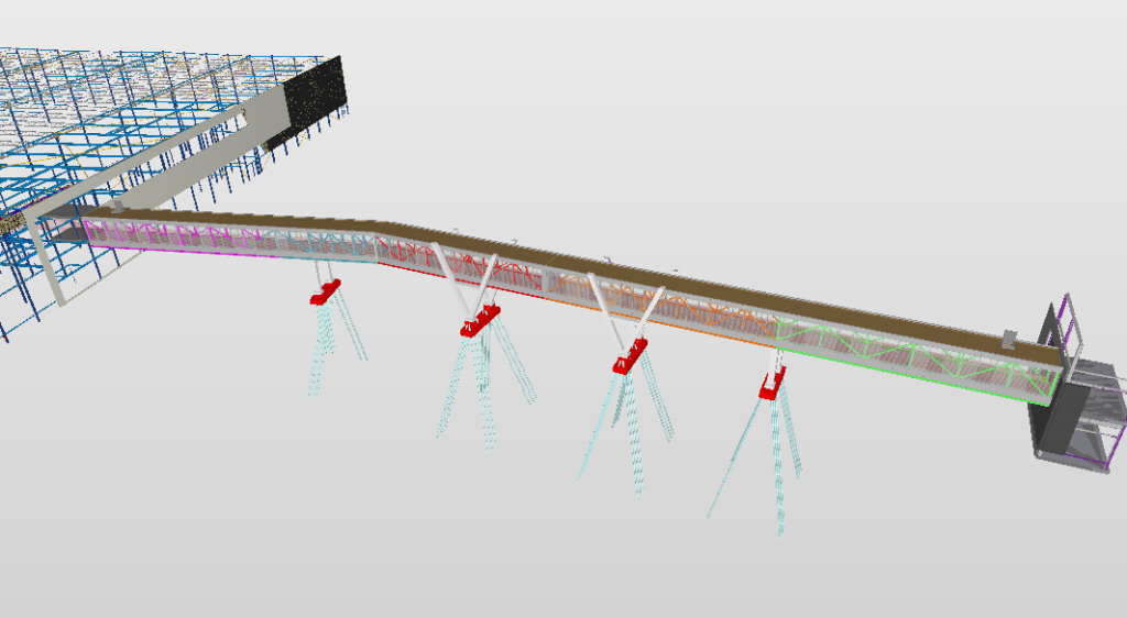 Visualisatie 3D model totaal view logistieke luchtbrug mega distributiecentrum vidaXL